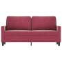 Red velvet 2-seater sofa 140 cm by , Sofas - Ref: Foro24-359203, Price: 235,16 €, Discount: %