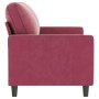 Red velvet 2-seater sofa 140 cm by , Sofas - Ref: Foro24-359203, Price: 235,16 €, Discount: %