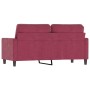 Sofá de 2 plazas de terciopelo rojo tinto 140 cm de , Sofás - Ref: Foro24-359203, Precio: 235,16 €, Descuento: %