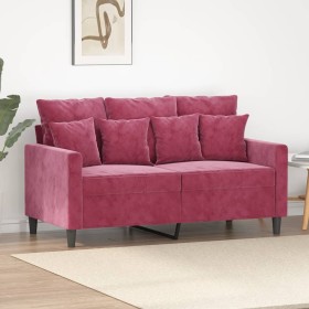 Red velvet 2-seater sofa 120 cm by , Sofas - Ref: Foro24-359297, Price: 213,99 €, Discount: %