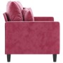 Red velvet 2-seater sofa 120 cm by , Sofas - Ref: Foro24-359297, Price: 236,72 €, Discount: %