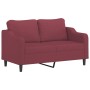 2-seater red fabric sofa 140 cm by , Sofas - Ref: Foro24-359365, Price: 214,88 €, Discount: %