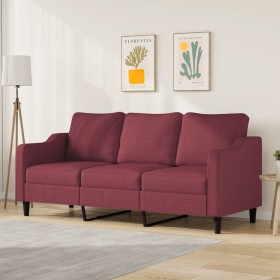 3-seater red fabric sofa 180 cm by , Sofas - Ref: Foro24-359373, Price: 292,99 €, Discount: %