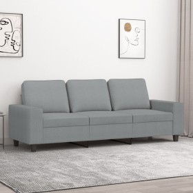 3 seater sofa in light gray fabric 180 cm by , Sofas - Ref: Foro24-359399, Price: 319,33 €, Discount: %