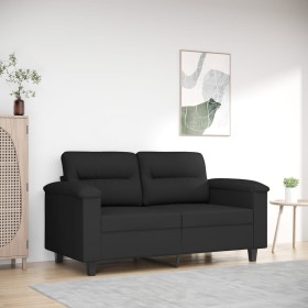 2-Sitzer-Sofa aus schwarzem Mikrofaserstoff, 120 cm von , Sofas - Ref: Foro24-359558, Preis: 274,49 €, Rabatt: %