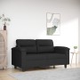 2-Sitzer-Sofa aus schwarzem Mikrofaserstoff, 120 cm von , Sofas - Ref: Foro24-359558, Preis: 274,99 €, Rabatt: %