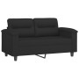 2-Sitzer-Sofa aus schwarzem Mikrofaserstoff, 120 cm von , Sofas - Ref: Foro24-359558, Preis: 274,99 €, Rabatt: %