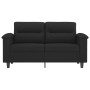 2-Sitzer-Sofa aus schwarzem Mikrofaserstoff, 120 cm von , Sofas - Ref: Foro24-359558, Preis: 274,99 €, Rabatt: %