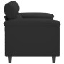 2-Sitzer-Sofa aus schwarzem Mikrofaserstoff, 120 cm von , Sofas - Ref: Foro24-359558, Preis: 274,99 €, Rabatt: %