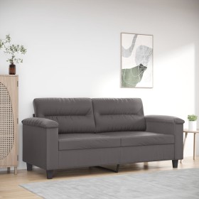 Sofá de 2 plazas de cuero sintético gris 140 cm de , Sofás - Ref: Foro24-359585, Precio: 229,45 €, Descuento: %