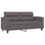 Gray synthetic leather 2-seater sofa 140 cm by , Sofas - Ref: Foro24-359585, Price: 229,45 €, Discount: %