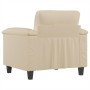 Sillón de tela de microfibra color crema 60 cm de , Sofás - Ref: Foro24-359553, Precio: 182,02 €, Descuento: %