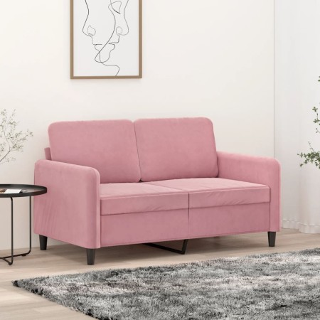 2-seater sofa pink velvet 120 cm by , Sofas - Ref: Foro24-359435, Price: 216,38 €, Discount: %