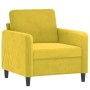 Sillón de terciopelo amarillo 60 cm de , Sofás - Ref: Foro24-359428, Precio: 150,40 €, Descuento: %