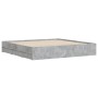 Concrete gray engineered wood bed with drawers 180x200 cm by , Beds and slatted bases - Ref: Foro24-3207255, Price: 187,56 €,...