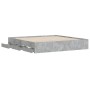 Concrete gray engineered wood bed with drawers 180x200 cm by , Beds and slatted bases - Ref: Foro24-3207255, Price: 187,56 €,...