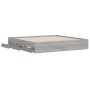 Cama con cajones madera ingeniería gris Sonoma 180x200 cm de , Camas y somieres - Ref: Foro24-3207257, Precio: 215,71 €, Desc...