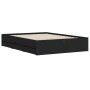 Black engineered wood bed with drawers 120x200 cm by , Beds and slatted bases - Ref: Foro24-3207281, Price: 229,85 €, Discoun...