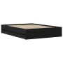 Cama con cajones madera de ingeniería negro 120x200 cm de , Camas y somieres - Ref: Foro24-3207281, Precio: 229,85 €, Descuen...