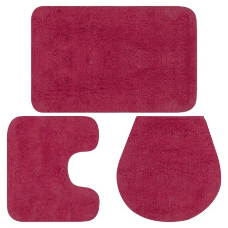 Fuchsia 3-Piece Fabric Bath Mat Set by vidaXL, Rugs and bath mats - Ref: Foro24-133226, Price: 22,71 €, Discount: %