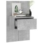 Mesita de noche de pared color gris hormigón de vidaXL, Mesitas de noche - Ref: Foro24-810979, Precio: 38,80 €, Descuento: %