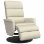 Sillón reclinable con reposapiés cuero sintético color crema de , Sillones - Ref: Foro24-356718, Precio: 245,15 €, Descuento: %