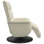 Sillón reclinable con reposapiés cuero sintético color crema de , Sillones - Ref: Foro24-356718, Precio: 245,15 €, Descuento: %