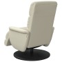 Sillón reclinable con reposapiés cuero sintético color crema de , Sillones - Ref: Foro24-356718, Precio: 245,15 €, Descuento: %