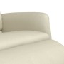 Sillón reclinable con reposapiés cuero sintético color crema de , Sillones - Ref: Foro24-356718, Precio: 245,15 €, Descuento: %