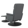 Sillón de masaje reclinable con reposapiés cuero sintético gris de , Sillones - Ref: Foro24-356730, Precio: 158,99 €, Descuen...