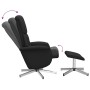 Sillón reclinable con reposapiés tela negro de , Sillones - Ref: Foro24-356668, Precio: 147,28 €, Descuento: %