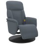 Dark gray velvet massage recliner with footrest by , Armchairs - Ref: Foro24-356694, Price: 222,97 €, Discount: %