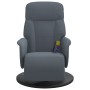 Dark gray velvet massage recliner with footrest by , Armchairs - Ref: Foro24-356694, Price: 222,97 €, Discount: %