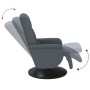 Dark gray velvet massage recliner with footrest by , Armchairs - Ref: Foro24-356694, Price: 222,97 €, Discount: %