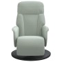 Light gray velvet recliner with footrest by , Armchairs - Ref: Foro24-356682, Price: 194,30 €, Discount: %