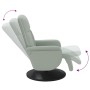 Light gray velvet recliner with footrest by , Armchairs - Ref: Foro24-356682, Price: 194,30 €, Discount: %