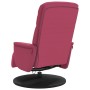 Sillón reclinable masaje con reposapiés terciopelo rojo tinto de , Sillones - Ref: Foro24-356696, Precio: 219,99 €, Descuento: %