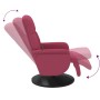 Sillón reclinable masaje con reposapiés terciopelo rojo tinto de , Sillones - Ref: Foro24-356696, Precio: 219,99 €, Descuento: %