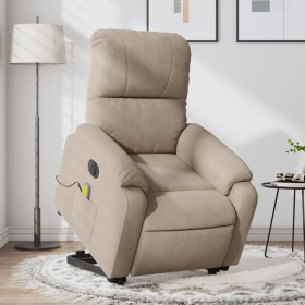 Sillón masaje eléctrico reclinable elevable tela gris taupe de , Sillones - Ref: Foro24-3204950, Precio: 341,64 €, Descuento: %