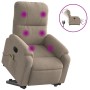 Liftable reclining electric massage chair taupe gray fabric by , Armchairs - Ref: Foro24-3204950, Price: 341,64 €, Discount: %