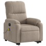 Liftable reclining electric massage chair taupe gray fabric by , Armchairs - Ref: Foro24-3204950, Price: 341,64 €, Discount: %