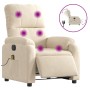 Sillón reclinable de masaje eléctrico tela de microfibra beige de , Sillones - Ref: Foro24-3204927, Precio: 281,98 €, Descuen...