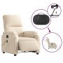 Sillón reclinable de masaje eléctrico tela de microfibra beige de , Sillones - Ref: Foro24-3204927, Precio: 281,98 €, Descuen...