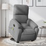 Sillón reclinable masaje elevable tela microfibra gris oscuro de , Sillones - Ref: Foro24-3204938, Precio: 283,36 €, Descuent...