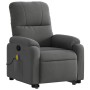 Sillón reclinable masaje elevable tela microfibra gris oscuro de , Sillones - Ref: Foro24-3204938, Precio: 283,36 €, Descuent...