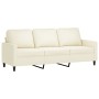 Cremefarbenes 3-Sitzer-Sofa aus Samt, 180 cm von , Sofas - Ref: Foro24-359217, Preis: 304,34 €, Rabatt: %