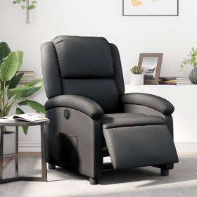 Sillón reclinable eléctrico de cuero auténtico negro de , Sillones - Ref: Foro24-3204254, Precio: 379,87 €, Descuento: %