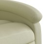 Sillón reclinable eléctrico de cuero auténtico blanco crema de , Sillones - Ref: Foro24-3204256, Precio: 400,73 €, Descuento: %