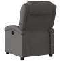 Sillón reclinable de masaje eléctrico cuero auténtico gris de , Sillones - Ref: Foro24-3204261, Precio: 424,86 €, Descuento: %