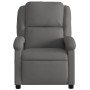 Sillón reclinable de masaje eléctrico cuero auténtico gris de , Sillones - Ref: Foro24-3204261, Precio: 424,86 €, Descuento: %